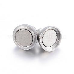 Tarnish Resistant 304 Stainless Steel Magnetic Clasps with Loops&nbsp;STAS-F108-09P