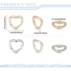 200Pcs 2 Colors CCB Plastic Bead Frame&nbsp;CCB-YW0001-69