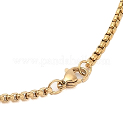 201 Stainless Steel Box Chain Hollow Christian Jesus Face Pendant Necklaces for Women Men&nbsp;LS-NJEW-U005-06G
