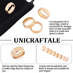 16Pcs 8 Size Stainless Steel Plain Band Finger Rings Set for Women&nbsp;RJEW-UN0002-69