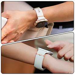 6Pcs 2 Styles Glass Beaded Decorative Rings for Smartwatch Band&nbsp;AJEW-CP0009-94B