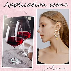120Pcs 2 Style 316 Surgical Stainless Steel Wine Glass Charms Rings&nbsp;STAS-SC0007-23