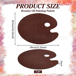 1Pc Wooden Oil Painting Palette&nbsp;AJEW-BC0009-33