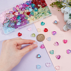 240Pcs 12 Colors Transparent Spray Painted Glass Beads&nbsp;GLAA-PH0003-27