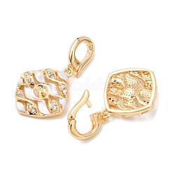 Brass Micro Pave Cubic Zirconia Peg Bails&nbsp;KK-A279-06G