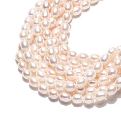 Natural Cultured Freshwater Pearl Beads Strands&nbsp;PEAR-N024-07-4AB