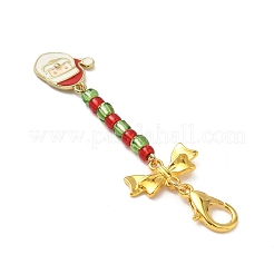 Christmas Theme Alloy Enamel Pendant Decorations&nbsp;HJEW-JM04049-01