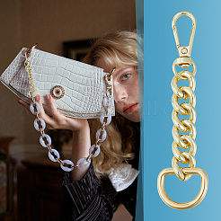 2Pcs Aluminum & Iron & Zinc Alloy Oval Link Purse Strap Extenders&nbsp;FIND-UN0003-19LG