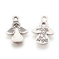 Tibetan Style Angel Alloy Pendants&nbsp;TIBEP-A579-AS-NR