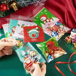 200Pcs 10 Style Christmas Theme Plastic Bakeware Bag&nbsp;OPP-TA0001-05