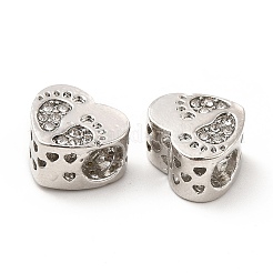 Rack Plating Alloy Rhinestone European Beads&nbsp;PALLOY-P289-53P