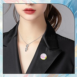 20Pcs 2 Colors PVD Vacuum Plating 304 Stainless Steel Brooch Cabochon Settings&nbsp;STAS-BBC0007-27