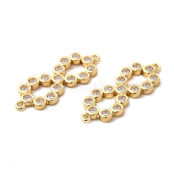 Brass Pave Clear Cubic Zirconia Connetor Charms&nbsp;KK-A180-17G