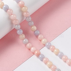 Natural White Jade Imitation Morganite Beads Strands&nbsp;G-I334-04A