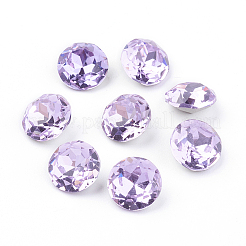 Pointed Back & Back Plated Glass Rhinestone Cabochons&nbsp;RGLA-J012-10mm-371