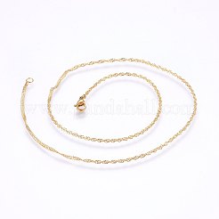 304 Stainless Steel Singapore Chain Necklaces&nbsp;MAK-L015-25A
