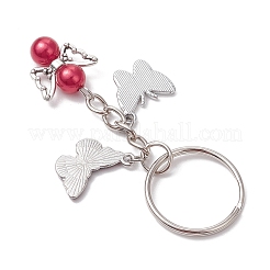 10Pcs 10 Colors Acrylic Pearl Angel Pendant Keychain&nbsp;KEYC-JKC01108