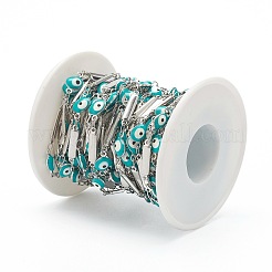 304 Stainless Steel Enamel  Link Chains&nbsp;STAS-H145-19P