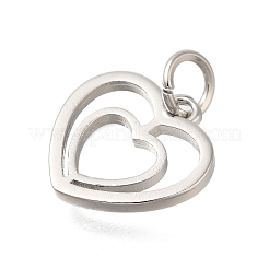 Heart Rack Plating Brass Charms&nbsp;KK-I716-21A-P