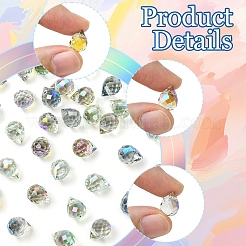48Pcs 4 Colors Electroplate Glass Beads&nbsp;GLAA-FS0001-89