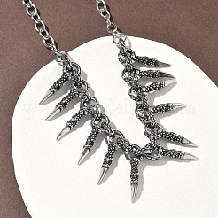 304 Stainless Steel Dragon Claw Bib Necklaces for Men&nbsp;NJEW-D345-02AS