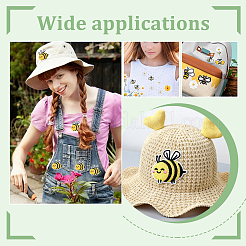 Bees Computerized Embroidery Cloth Iron on/Sew on Patches&nbsp;PATC-WH0002-131