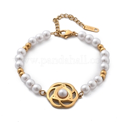 Ion Plating(IP) 304 Stainless Steel Link Bracelets for Women&nbsp;BJEW-P345-07G