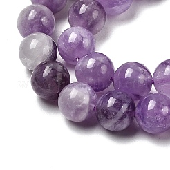 Natural Lavender Amethyst Round Bead Strands&nbsp;G-O134-08-8mm-01