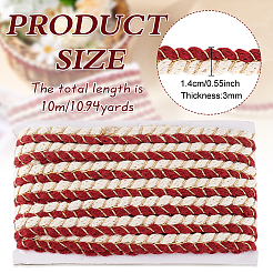 Two Tone Polycotton Braided Rioon&nbsp;OCOR-WH0097-56B
