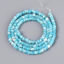 Natural Trochid Shell/Trochus Shell Beads Strands&nbsp;SSHEL-N040-21B