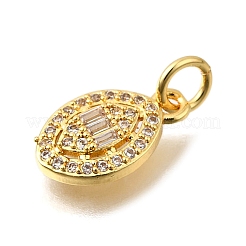 Brass Micro Pave Cubic Zirconia Pendants&nbsp;KK-U072-12G