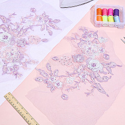 3D Polyester Embroider Thread Iron on/Sew On Patches&nbsp;PATC-WH0023-20A