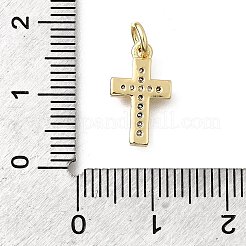 Brass Micro Pave Cubic Zirconia Charms&nbsp;KK-P336-43G