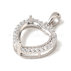 925 Sterling Silver Pendant Cabochon Settings&nbsp;STER-B005-18P