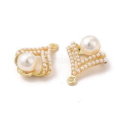 ABS Plastic Imitation Pearl Pendants&nbsp;PALLOY-I217-01G