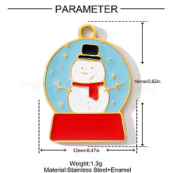 304 Stainless Steel Enamel Pendants&nbsp;STAS-OY001-56G