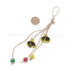 Iron Christmas Bell Pendant Decorations&nbsp;HJEW-JM03760-01