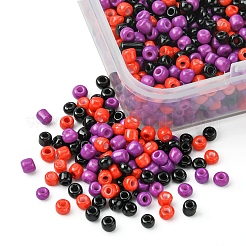 55.5G 3 Style Baking Paint Glass Round Seed Beads&nbsp;SEED-YW0002-28