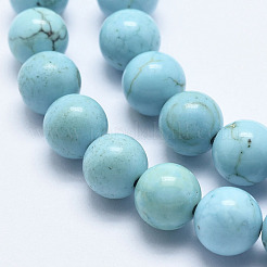 Natural Howlite Beads Strands&nbsp;X-G-K244-02-4mm-01