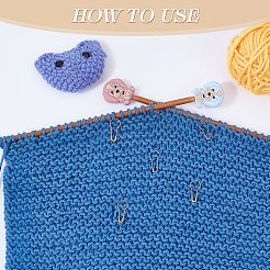 DIY Dog Silicone Beads Knitting Needle Protectors/Knitting Needle Stoppers with Stitch Markerss&nbsp;IFIN-NB0001-56