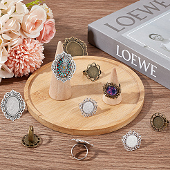 16Pcs 8 Style Adjustable Alloy Finger Rings Components&nbsp;FIND-SC0008-68