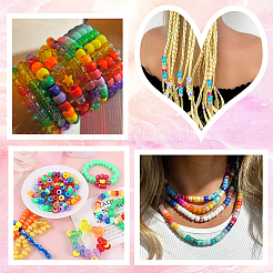 960Pcs 24 Colors Opaque Plastic Beads&nbsp;KY-SC0001-82