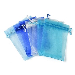 40Pcs 4 Colors Organza Bags Jewellery Storage Pouches Wedding Favour Party Mesh Drawstring Gift&nbsp;OP-FS0001-03B