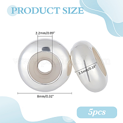 5Pcs 925 Sterling Silver Beads&nbsp;STER-ME0001-26