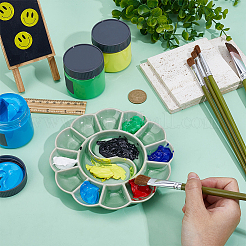 1Pc Porcelain Watercolor Oil Palette&nbsp;AJEW-BC0009-31