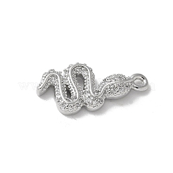 Brass Micro Pave Clear Cubic Zirconia Pendants&nbsp;KK-S505-04P-01