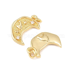 Brass Micro Pave Cubic Zirconia Pendants&nbsp;KK-B167-20G