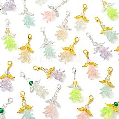 30Pcs 6 Styles Angel Acrylic & Glass Pendant Decorations&nbsp;HJEW-FS00074