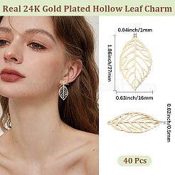 40Pcs Brass Pendants&nbsp;KK-BBC0028-08
