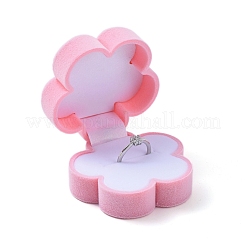 Plum Blossom Shape Velvet Jewelry Boxes&nbsp;X-VBOX-L002-F01